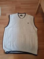 Vintage Fred Perry Vest Maat M tennisvest tennis katoen, Maat 48/50 (M), Wit, Frédéric perry, M