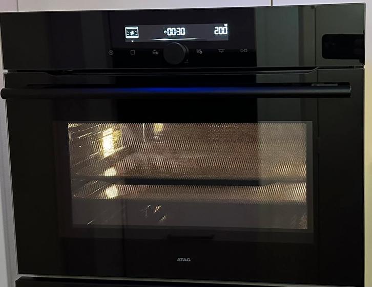 NIEUWE ATAG INBOUW OVEN/ MAGNETRON EN LED-DISPLAY CX4771B, Witgoed en Apparatuur, Magnetrons, Nieuw, Inbouw, Combimagnetron, 45 tot 60 cm