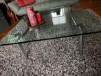 Glazen design tafel, Ophalen, 50 tot 100 cm, Zo goed als nieuw, Minder dan 50 cm