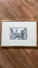 Pentekening J. De Niet, Ingelijst, Antiek en Kunst, Ophalen of Verzenden
