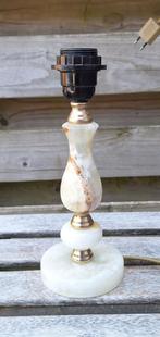 Prachtig onyx marmeren tafel lampje., Ophalen of Verzenden