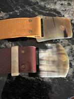 2 Leren Dames Riemen, Bruin, Echt leder, Ophalen of Verzenden, Zo goed als nieuw
