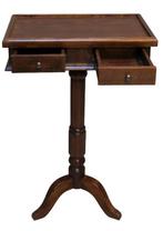 Antiek Bijzettafeltje met Lades, Huis en Inrichting, Gebruikt, Vierkant, Minder dan 50 cm, Ophalen of Verzenden