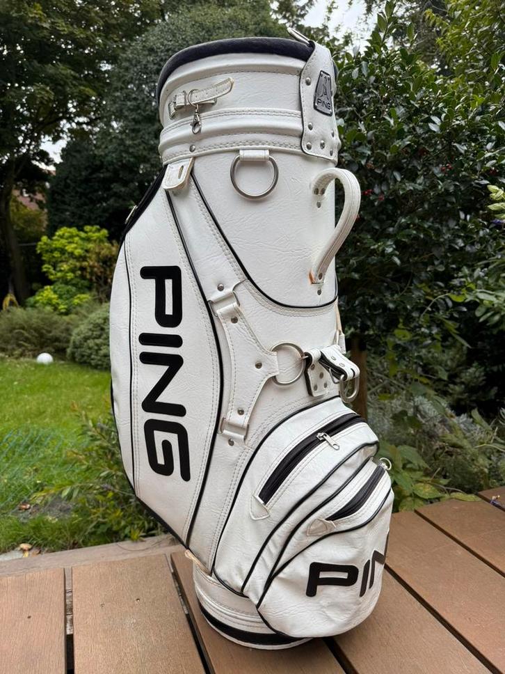Ping Vintage Leren Golf Tas, Sport en Fitness, Golf, Zo goed als nieuw, Tas, Ping, Ophalen of Verzenden
