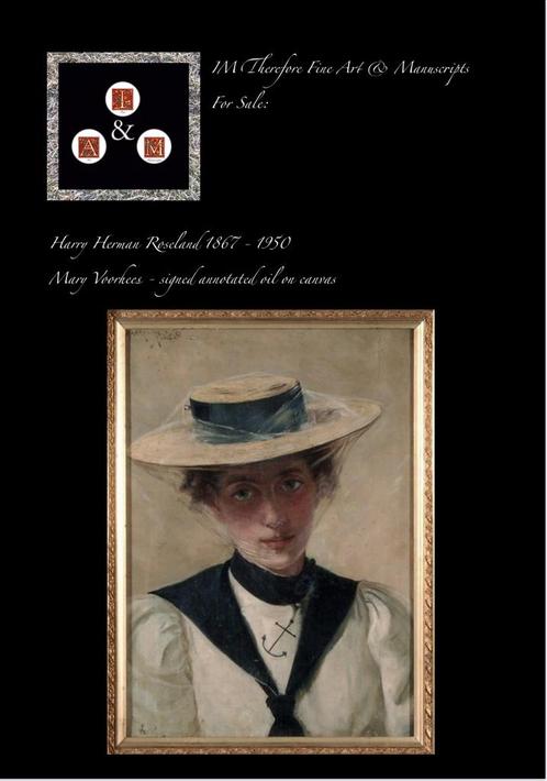 Roseland the face of love fine oil painting annotated 1890, Antiek en Kunst, Kunst | Schilderijen | Klassiek, Ophalen of Verzenden