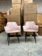 6x Armstoel Velvet liver, Ophalen, Nieuw, Vijf, Zes of meer stoelen, Stof