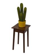 Vintage Plantentafeltje Bijzettafeltje Eikenhouten, Minder dan 55 cm, Gebruikt, Vintage, Rechthoekig