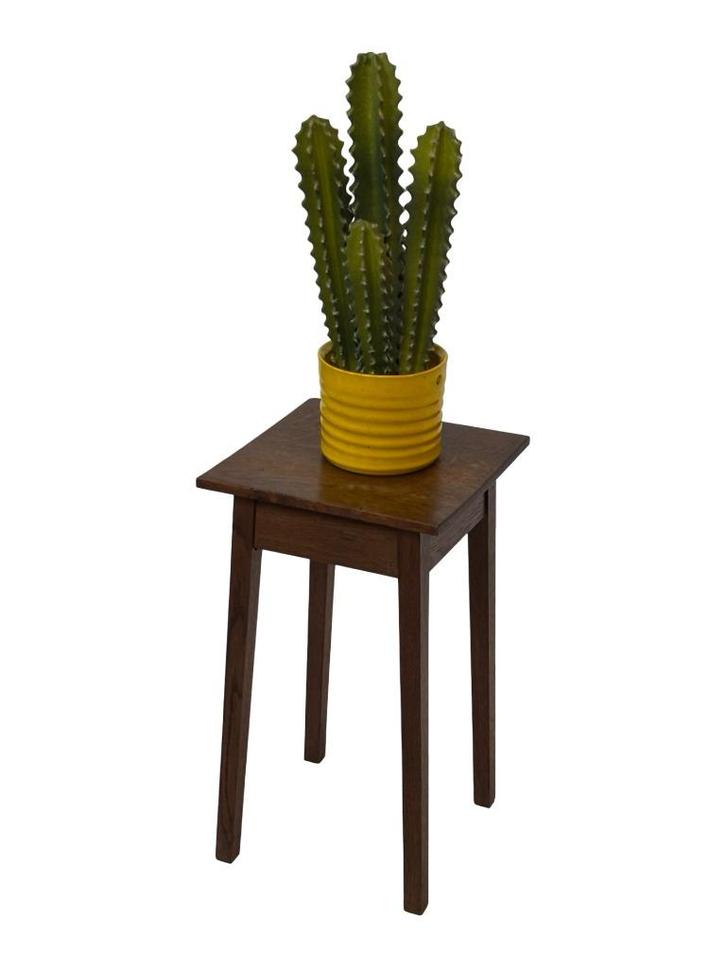 Vintage Plantentafeltje Bijzettafeltje Eikenhouten, Huis en Inrichting, Tafels | Bijzettafels, Gebruikt, Rechthoekig, 45 tot 60 cm