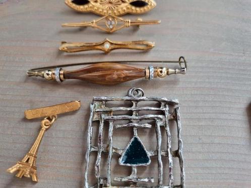 retro BROCHES  en hanger, Sieraden, Tassen en Uiterlijk, Broches, Gebruikt, Overige materialen, Met edelsteen, Met parel, Met strass