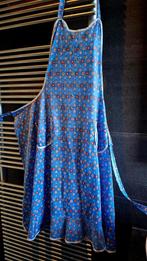 Schort, halsschort, keukenschort, kapsterschort, Ophalen of Verzenden, Gebruikt, Blauw, Schort