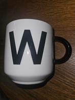 Mok met Letter W - Zwart Wit, Ophalen of Verzenden, Zo goed als nieuw