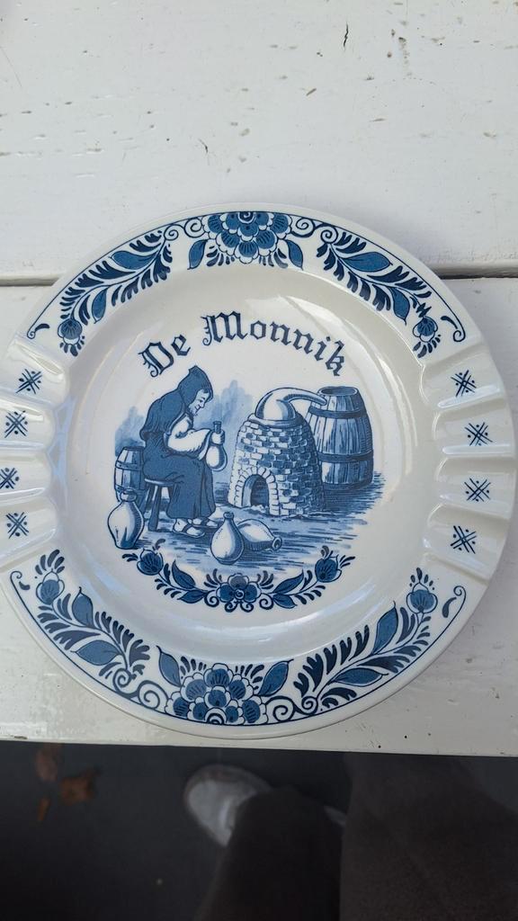 Delfts Blauw Aschenbak - De Monnik, Antiek en Kunst, Antiek | Keramiek en Aardewerk, Ophalen of Verzenden