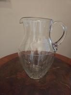 Antieke glazen geslepen waterkan of sapkan, Ophalen of Verzenden