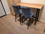 Twee moderne barstoelen z.g.a.n. (ook als set met bartafel), Huis en Inrichting, Barkrukken, Ophalen, Met voetsteun, Zo goed als nieuw