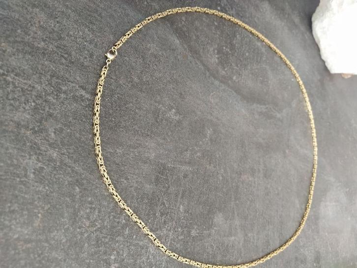 14k gouden koningsketting , zgan !, Sieraden, Tassen en Uiterlijk, Kettingen, Zo goed als nieuw, Goud, Goud, Ophalen of Verzenden