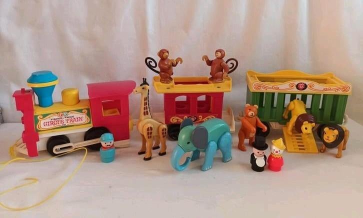 Vintage Fisher Price circus trein zeer uitgebreid, Kinderen en Baby's, Speelgoed | Fisher-Price, Ophalen of Verzenden, Gebruikt