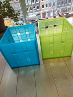 Opbergkratjes 3 keer groen 3 keer blauw 5 keer bruin, Doe-het-zelf en Verbouw, Kratten en Dozen, Minder dan 35 cm, Minder dan 50 cm