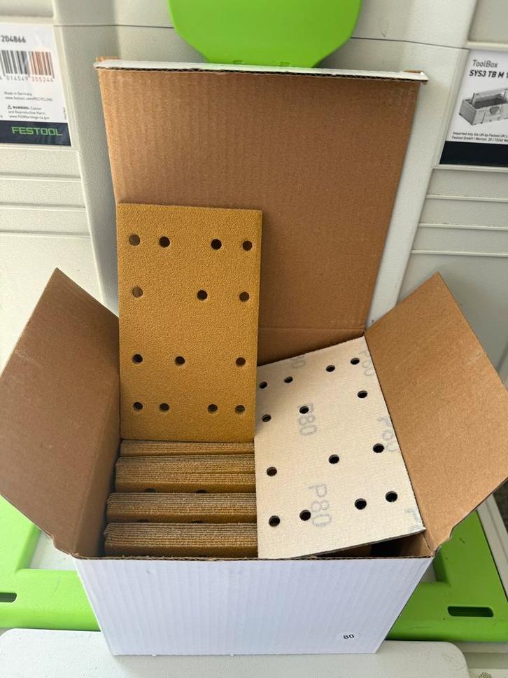 Schuurpapier Schuurstroken 80x133 14 stofgaten 50 stuks, Auto diversen, Onderhoudsmiddelen, Ophalen of Verzenden