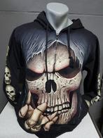 Zwart vest, Skulls, printvest, Ophalen of Verzenden, Nieuw, Overige maten, Zwart