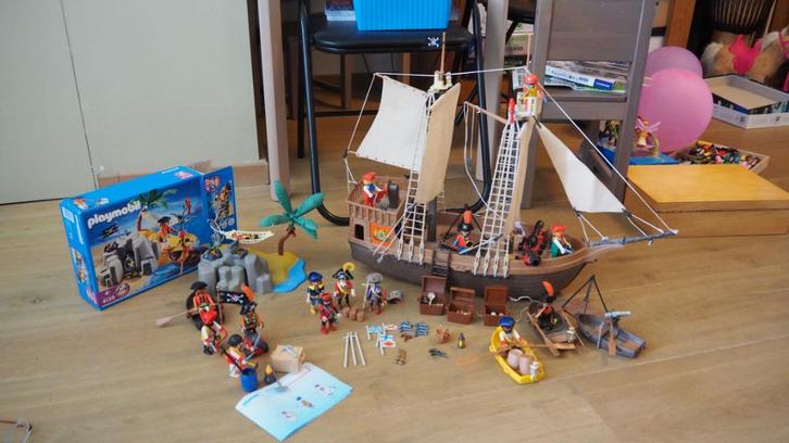 Playmobil 1974 piraten 3550 4139 5136 5814 6684, Kinderen en Baby's, Speelgoed | Playmobil, Gebruikt, Complete set, Ophalen