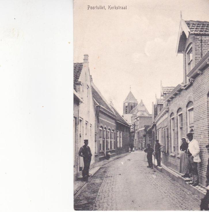 POORTVLIET KERKSTRAAT, Verzamelen, Ansichtkaarten | Nederland, Noord-Brabant, Voor 1920, Ophalen of Verzenden
