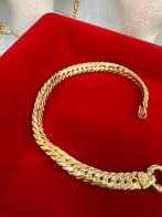 Prachtige 14 karaats gouden cuban armband, Ophalen of Verzenden, Nieuw, Goud