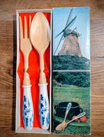 Vintage Delfts Blauw Salade Bestek Set, Antiek en Kunst, Antiek | Bestek, Ophalen of Verzenden