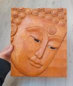 houten buddha gezicht, Ophalen of Verzenden