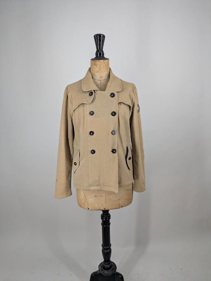 Gaastra Dubbel Breasted Vest XL Beige, Kleding | Dames, Jassen | Zomer, Gedragen, Maat 46/48 (XL) of groter, Beige, Ophalen of Verzenden