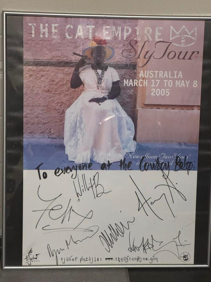 The Cat Empire - Gesigneerde Tour Poster 42x60cm, Verzamelen, Posters, Zo goed als nieuw, Muziek, A1 t/m A3, Rechthoekig Staand