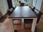 Eetkamer tafel, accasia, Huis en Inrichting, Tafels | Eettafels, Ophalen, Gebruikt, 200 cm of meer, 50 tot 100 cm