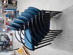 7 Stoelen stapelbaar blauw, Huis en Inrichting, Stoelen, Ophalen, Gebruikt