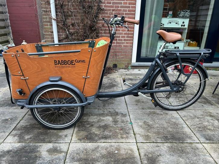 Babboe bakfiets Curve-E, Fietsen en Brommers, Fietsen | Bakfietsen, Gebruikt, Overige merken, 4 kinderen of meer, Elektrisch, Huif