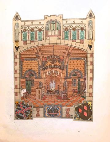 Amsterdamse School Berlage chromolithografie Gijsbrecht 1899 beschikbaar voor biedingen