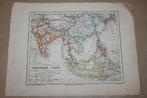 Antieke kaart - Nederlandsch Indië & China - Circa 1860 !!, Boeken, Atlassen en Landkaarten, Nederland, Gelezen, Ophalen of Verzenden