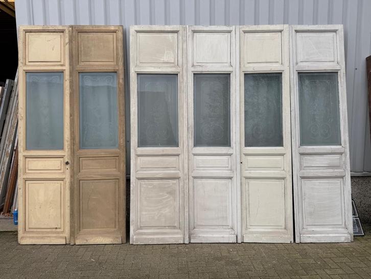 Antieke set ensuitedeuren 2- en 4 luik (70x293 hoog), Doe-het-zelf en Verbouw, Deuren en Horren, Zo goed als nieuw, Binnendeur