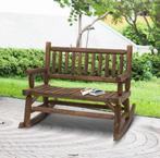 Schommelstoel met armleuningen tuinstoel NIEUW IN DOOS, Ophalen, Nieuw, Hout, Schommelbank