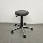 Verrijdbare werkkruk - grijze stoffering, Huis en Inrichting, Krukjes, Niet ingevuld, Gebruikt, Niet ingevuld, Niet ingevuld