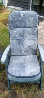 4 tuin stoel kussens denim look, Ophalen, Gebruikt, Onbekend, Onbekend