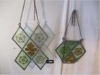 2x Glas in Lood - Non Sine Spinis - 27x20 en 16x20, Ophalen of Verzenden