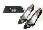 1185 VINTAGE Sachelle pumps tas highheels lak suede 39 40, Nieuw, Ophalen of Verzenden, Zwart, Pumps