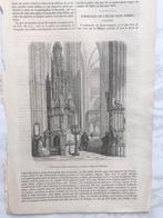 Vijf oude gravures 1854 en 1882, Leuven en Gent, Stroobant., Antiek en Kunst, Ophalen of Verzenden