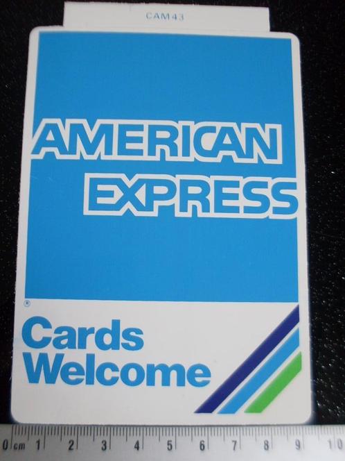 ruit sticker american express cards welcome logo, Verzamelen, Stickers, Zo goed als nieuw, Bedrijf of Vereniging, Verzenden