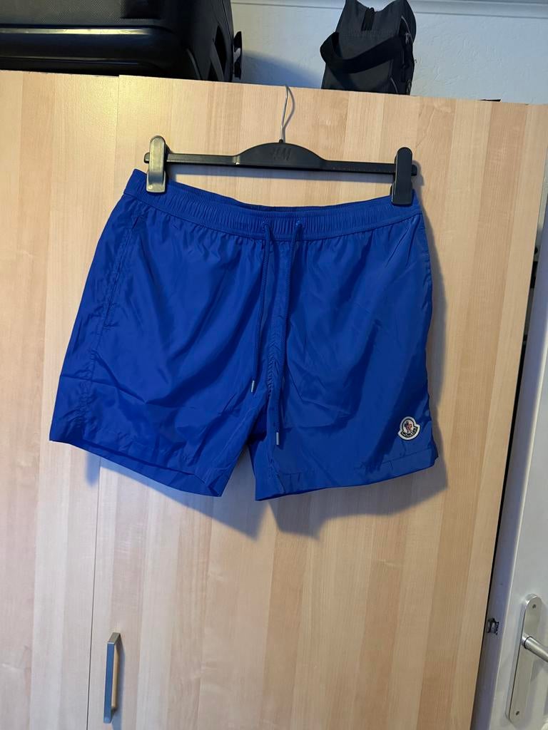 Moncler Zwembroek Lichtblauw Maat L Nieuwstaat, Ophalen of Verzenden, Maat 52/54 (L), Blauw, Zwemshort