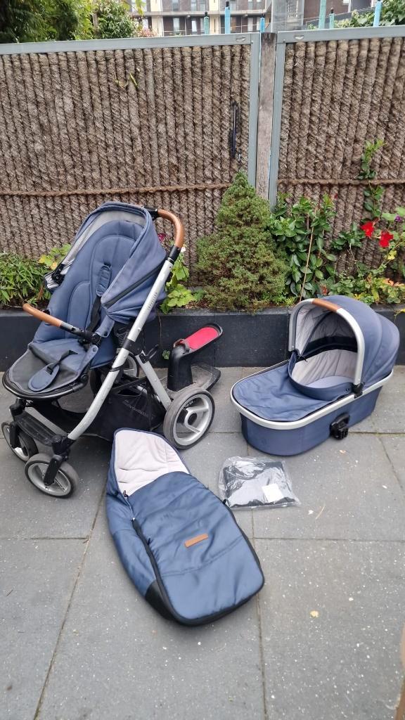 Kinderwagen hele set inclusief lig en zit, trapzak mutsy, Kinderen en Baby's, Kinderwagens en Combinaties, Gebruikt, Kinderwagen