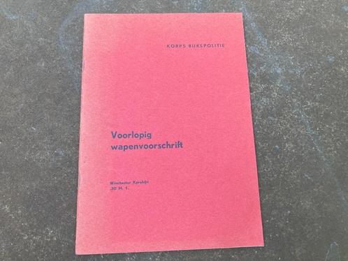 Nederland Voorschrift Korps Rijkspolitie Winchesterkarabijn, Verzamelen, Militaria | Algemeen, Overige soorten, Boek of Tijdschrift