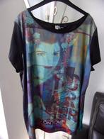 T- Shirt/Top ,Mooie Print ,maat 46/48, Zwart, Maat 46/48 (XL) of groter, Ophalen of Verzenden, Zo goed als nieuw