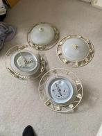 Plafond lamp beige, Ophalen of Verzenden, Zo goed als nieuw, Metaal of Aluminium