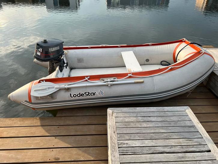 Lodestar 290 rubberboot met Yamaha 4pk buitenboordmotor, Watersport en Boten, Bootonderdelen, Gebruikt, Motor en Techniek, Motorboot