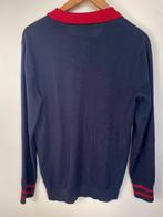 Maison Kitsuné blauw rode trui fijngebreid maat M wol, Maat 38/40 (M), 9, rue du Helder - 75009 Paris (France), Blauw, Ophalen of Verzenden